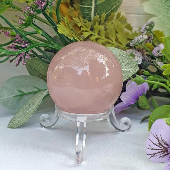 Rose Quartz sphere from Madagascar - Picture 2 of 2